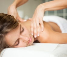 Young woman getting a massage